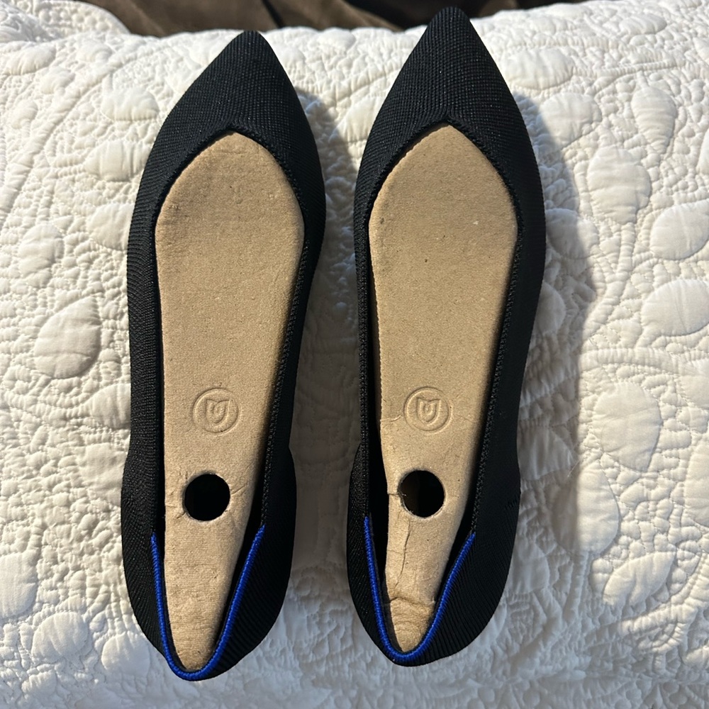 Rothy's Black and Blue Flats